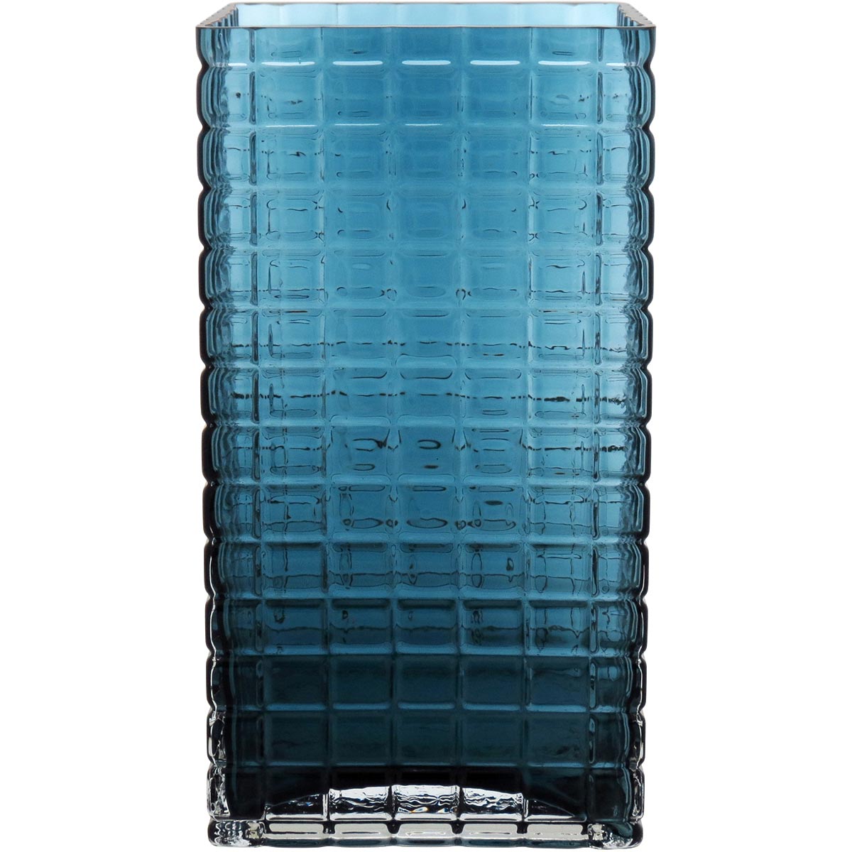 Vaso de Vidro Azul Kalil 24x13cm para Decoração de Ambientes