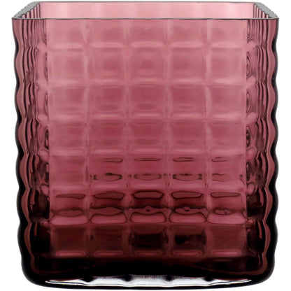 Vaso Decorativo Kalil em Vidro Vermelho 13x13cm - Elegância e Sofisticação