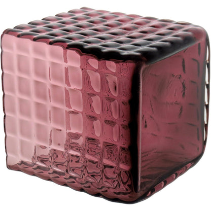 Vaso Decorativo Kalil em Vidro Vermelho 13x13cm - Elegância e Sofisticação