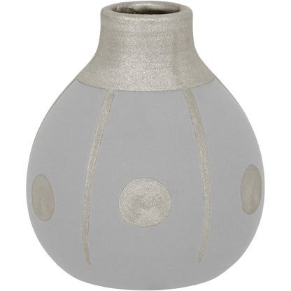 Vaso Tongass Cerâmica 14x12x12cm Cinza