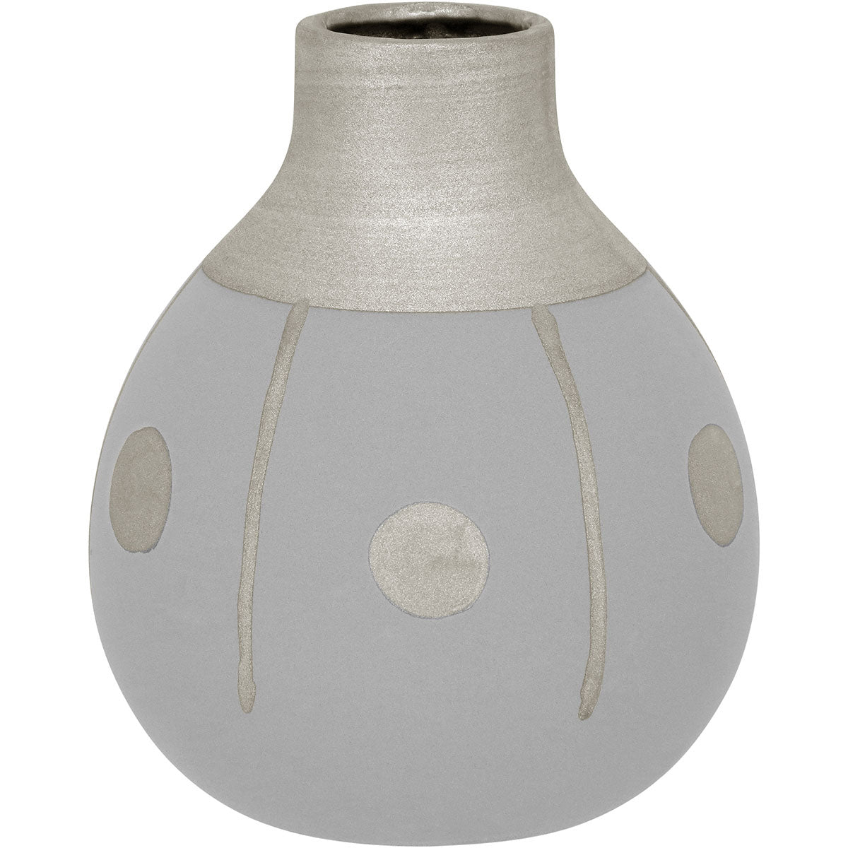 Vaso Tongass Cerâmica 18x15x15cm Cinza