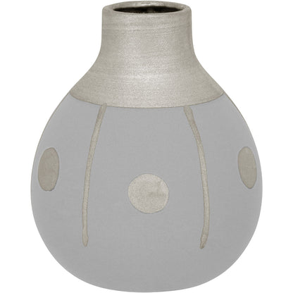 Vaso Tongass Cerâmica 18x15x15cm Cinza