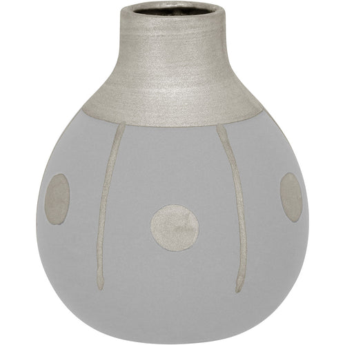 Vaso Tongass Cerâmica 18x15x15cm Cinza