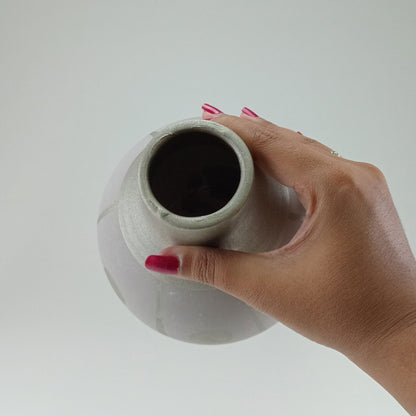 Vaso Tongass Cerâmica 18x15x15cm Cinza