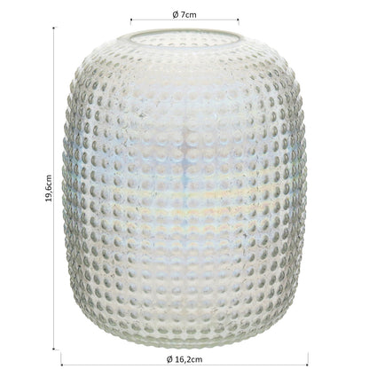 Vaso Origan Lustrado Vidro 19x16x16cm Furta-cor