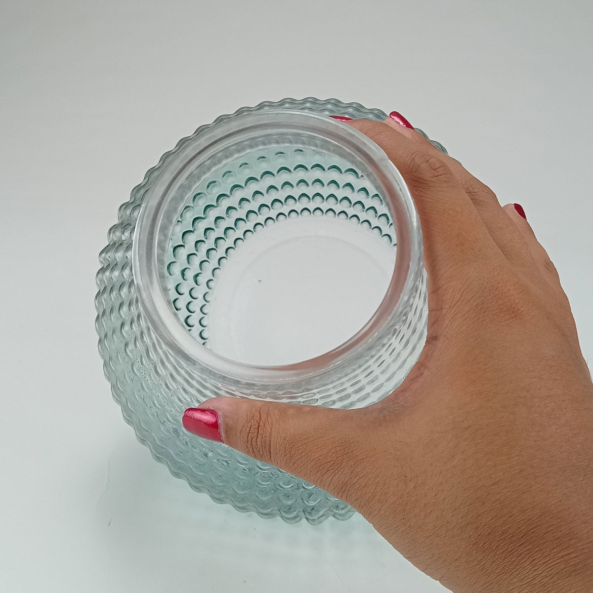 Vaso Origan Vidro 19x18x18cm Verde