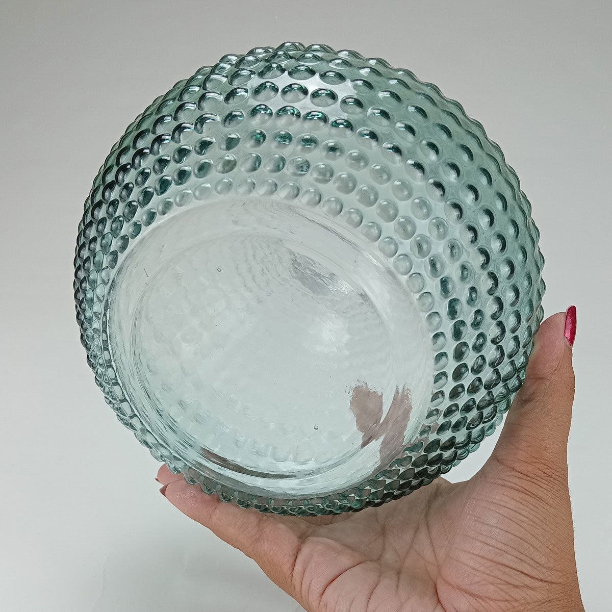 Vaso Origan Vidro 19x18x18cm Verde