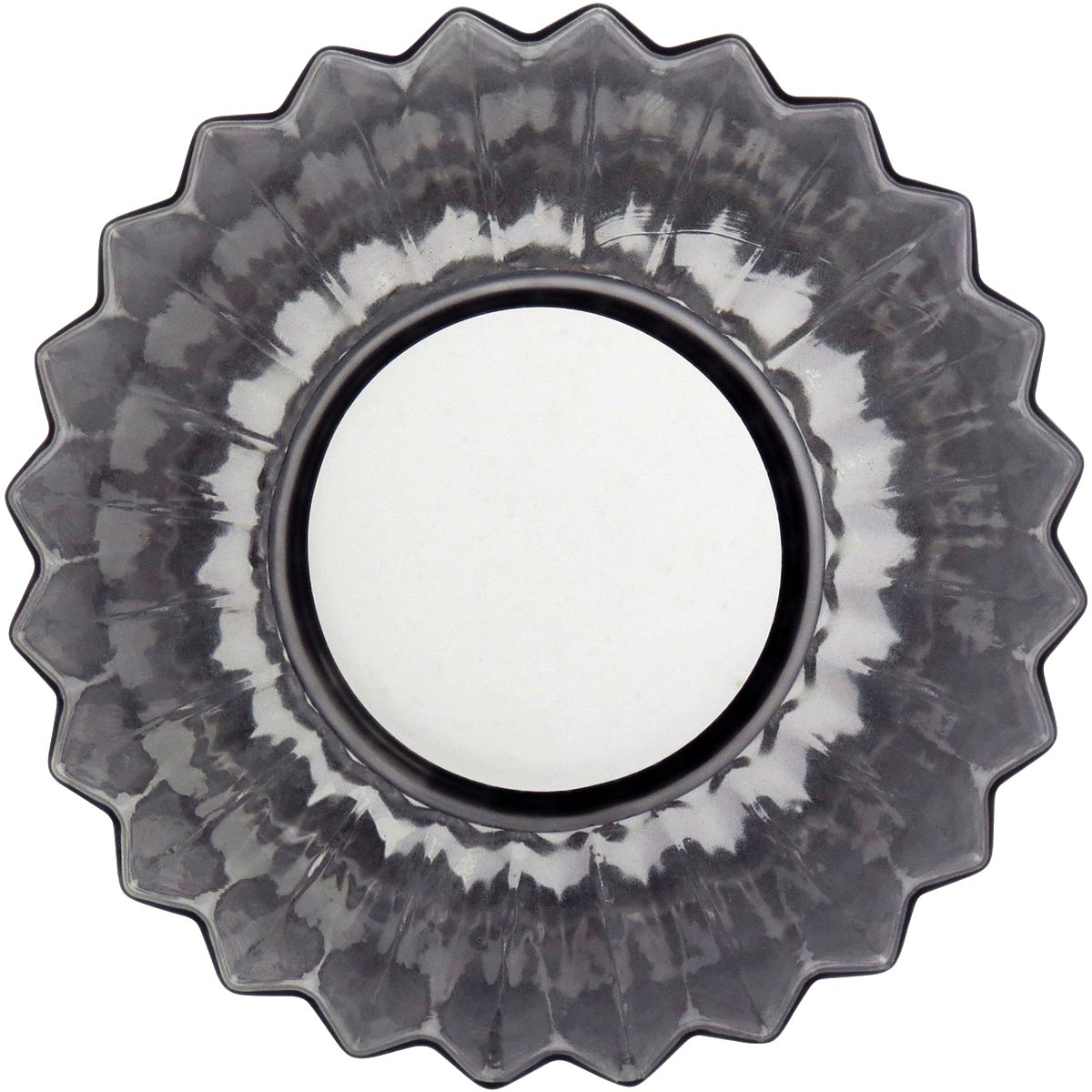 Vaso de Vidro Canoe Cinza 24x16x16cm para Decoração Elegante