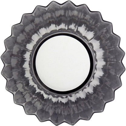 Vaso de Vidro Canoe Cinza 24x16x16cm para Decoração Elegante