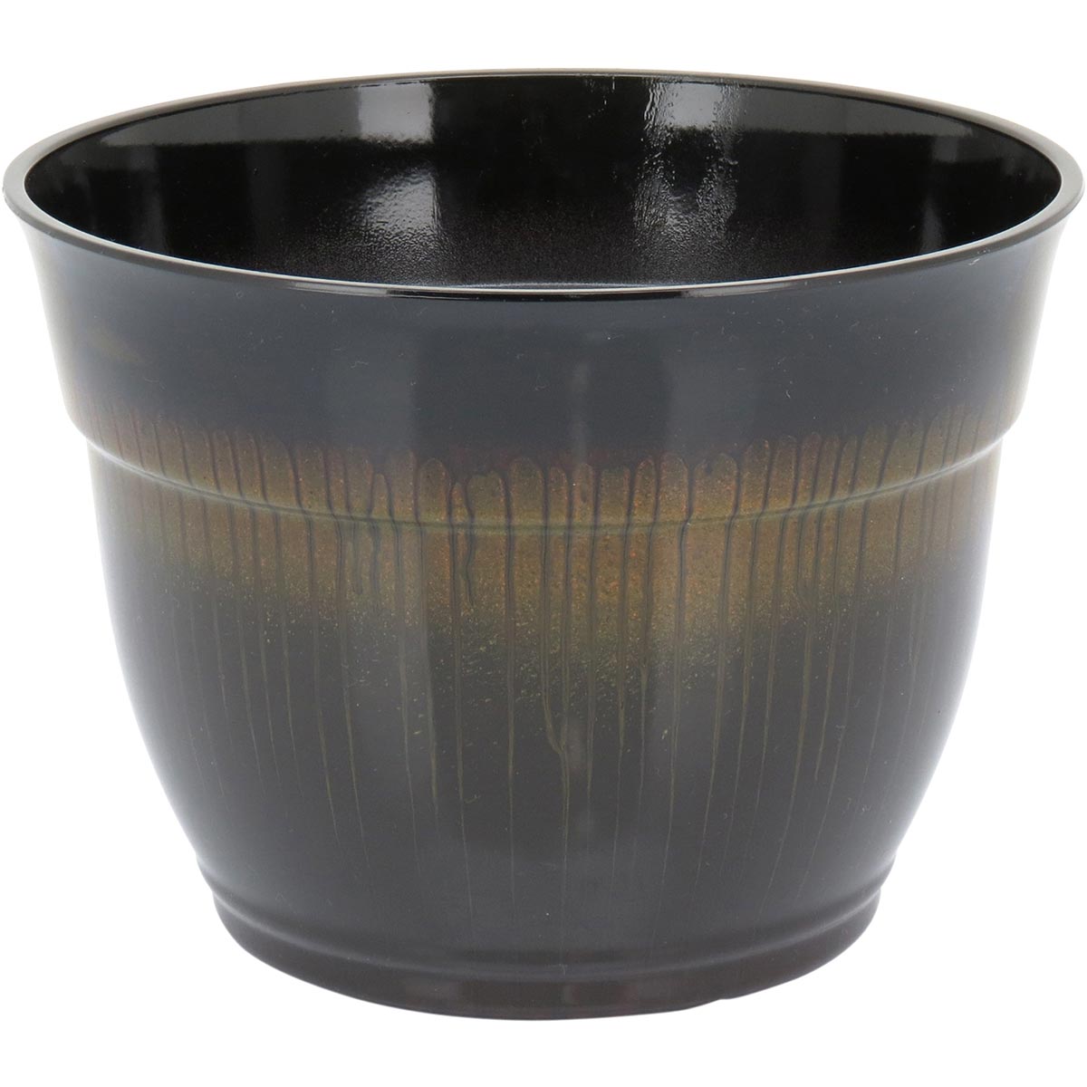 Cachepô Antique 2 Peças Plástico Preto para Plantas Decorativas