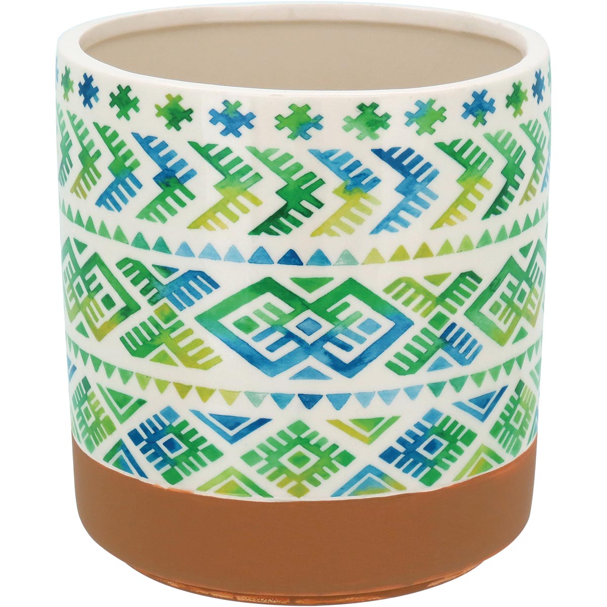 Cachepô Cerâmica Verde Guido 17x16x16cm para Plantas Decorativas