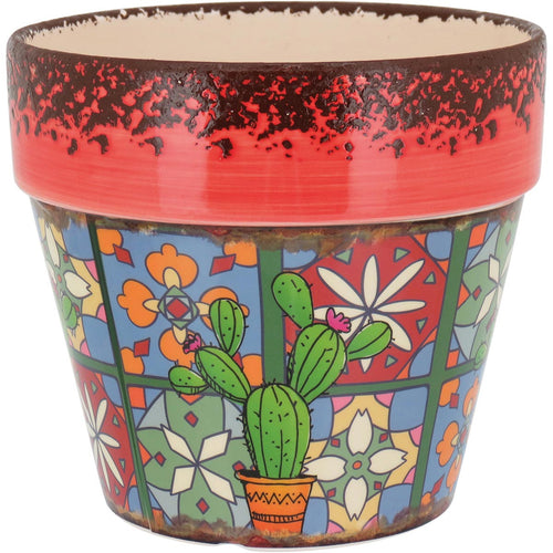 Cachepô Cerâmica Carriche 15x17cm para Plantas - Várias Cores