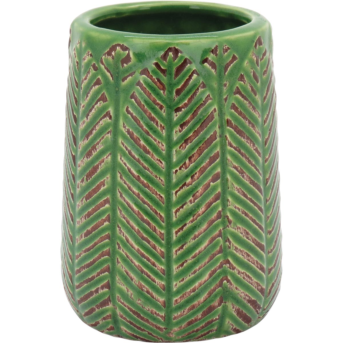 Vaso Decorativo Cerâmica Verde Crispin 9,8x6,1cm para Flores