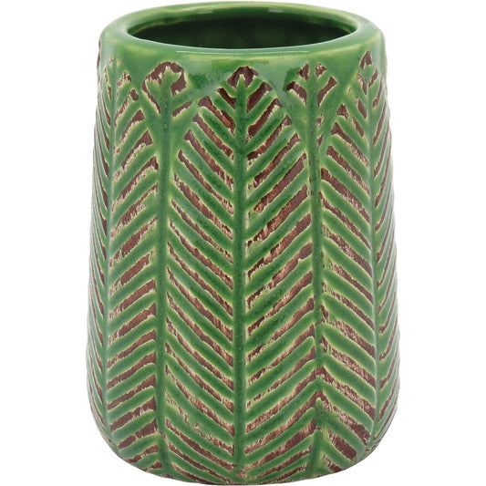 Vaso Decorativo Cerâmica Verde Crispin 9,8x6,1cm para Flores