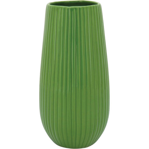 Vaso Cerâmica Verde Crispin 25x12cm para Decoração de Interiores