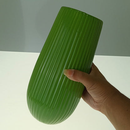 Vaso Cerâmica Verde Crispin 25x12cm para Decoração de Interiores