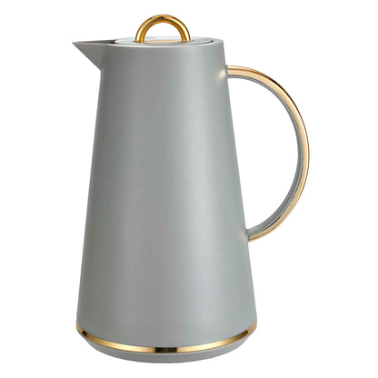 Garrafa Térmica 1L Samira Cinza - Conserva Bebidas Quentes e Frias