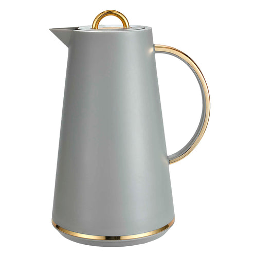 Garrafa Térmica 1L Samira Cinza - Conserva Bebidas Quentes e Frias