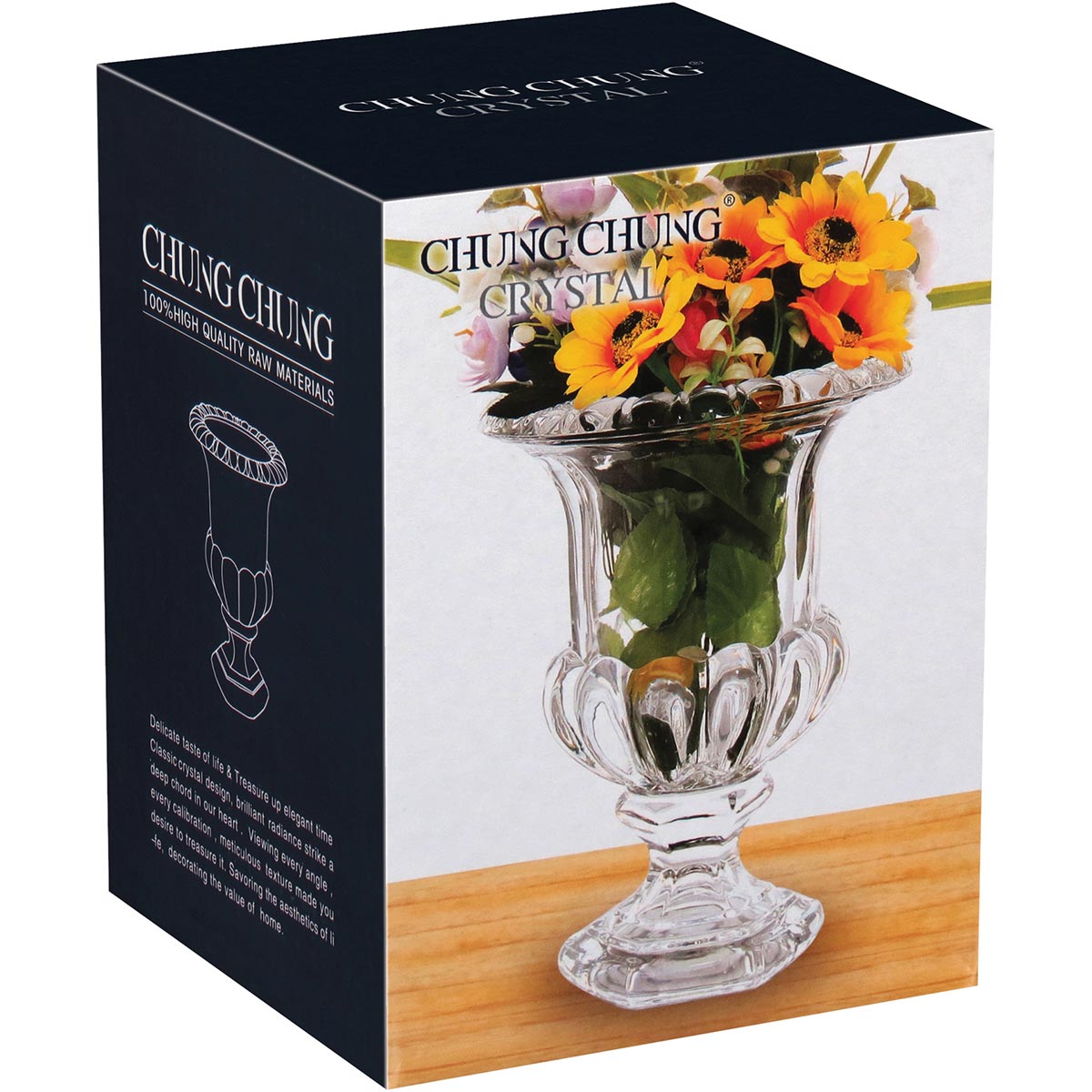 Vaso Proença Cristal Eco 15x12x12cm Transparente