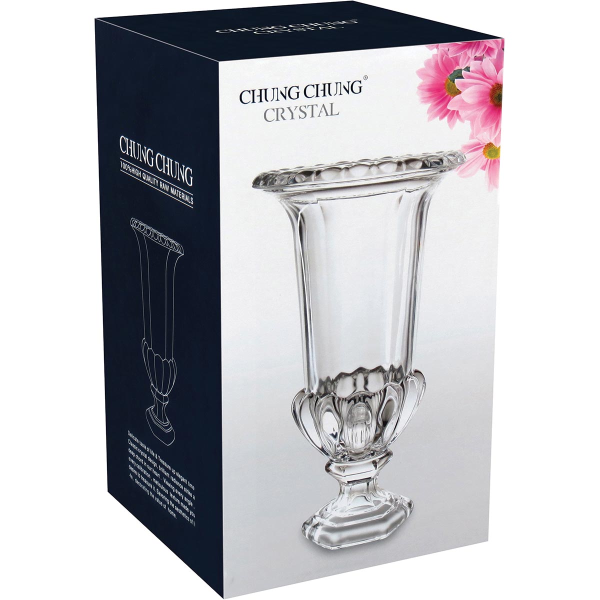 Vaso Proença Cristal Eco 38x21x21cm Transparente