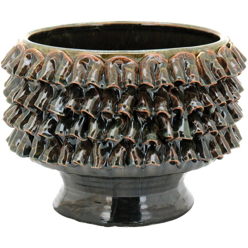 Cachepô Cerâmica Verde Home&Co Morpheu 19x25x25cm para Plantas