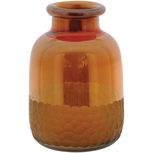 Vaso Decorativo Capadócia Vidro Âmbar 30x21cm 2ª Linha