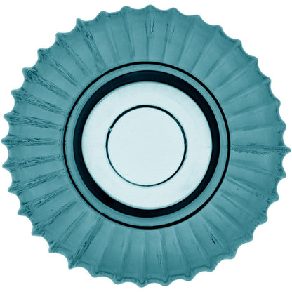 Vaso Wave Vidro 18x18x18cm Azul