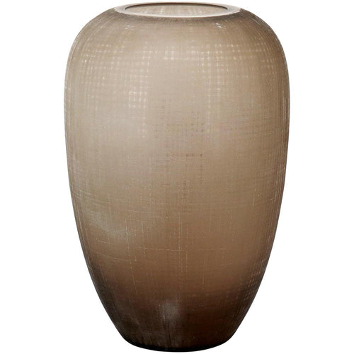 Vaso Decorativo de Vidro Marrom 45x29x29cm - Elegante e Sofisticado