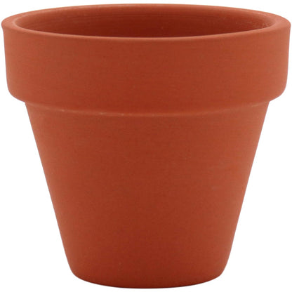 Conjunto de 4 Cachepôs em Terracota Natural - Toque Verde Decorativo