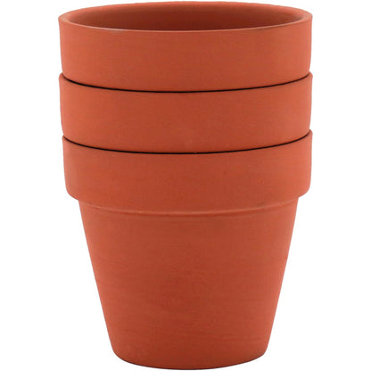 Conjunto de 3 Cachepôs Terracota Natural para Plantas - Clay