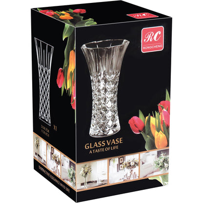 Vaso Loretta de Vidro Transparente 24x14cm - Decoração Elegante