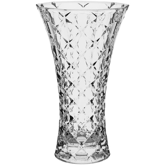 Vaso Loretta de Vidro Transparente 24x14cm para Arranjos Florais