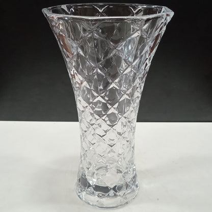 Vaso Loretta de Vidro Transparente 24x14cm para Arranjos Florais