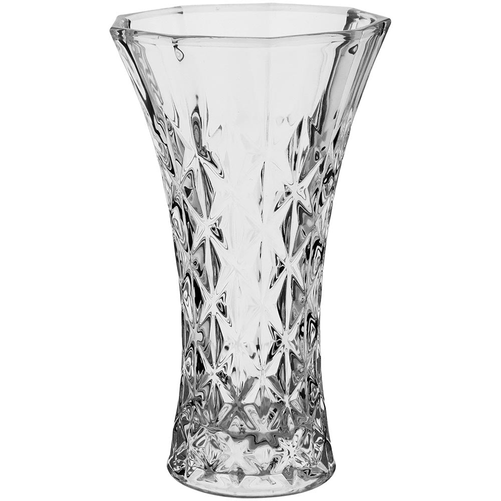 Vaso Loretta Vidro Transparente 25x15cm para Arranjos Florais