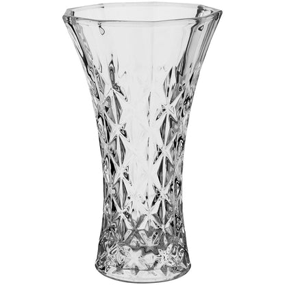 Vaso Loretta Vidro Transparente 25x15cm para Arranjos Florais