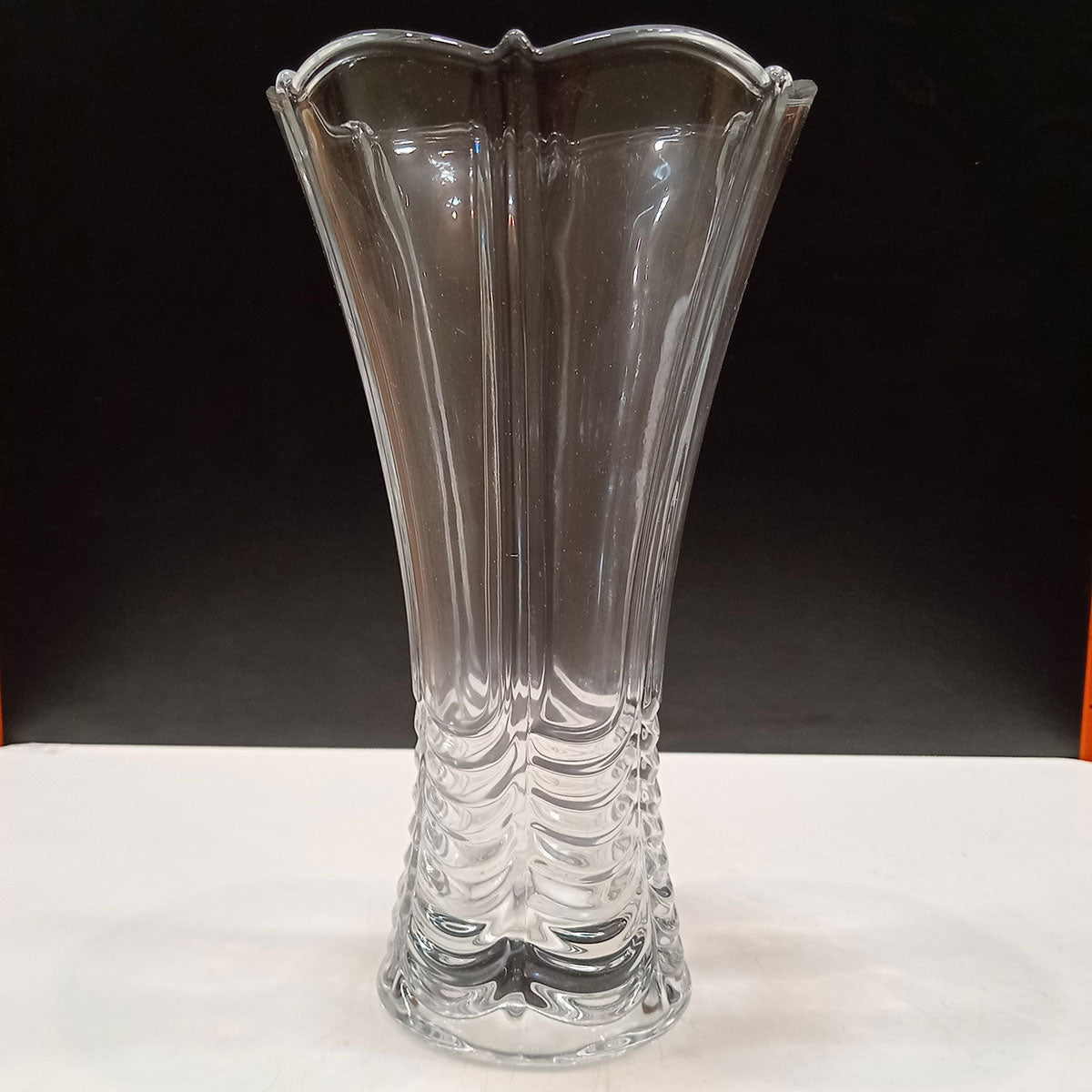 Vaso de Vidro Transparente Brine 23x13cm para Flores e Decoração