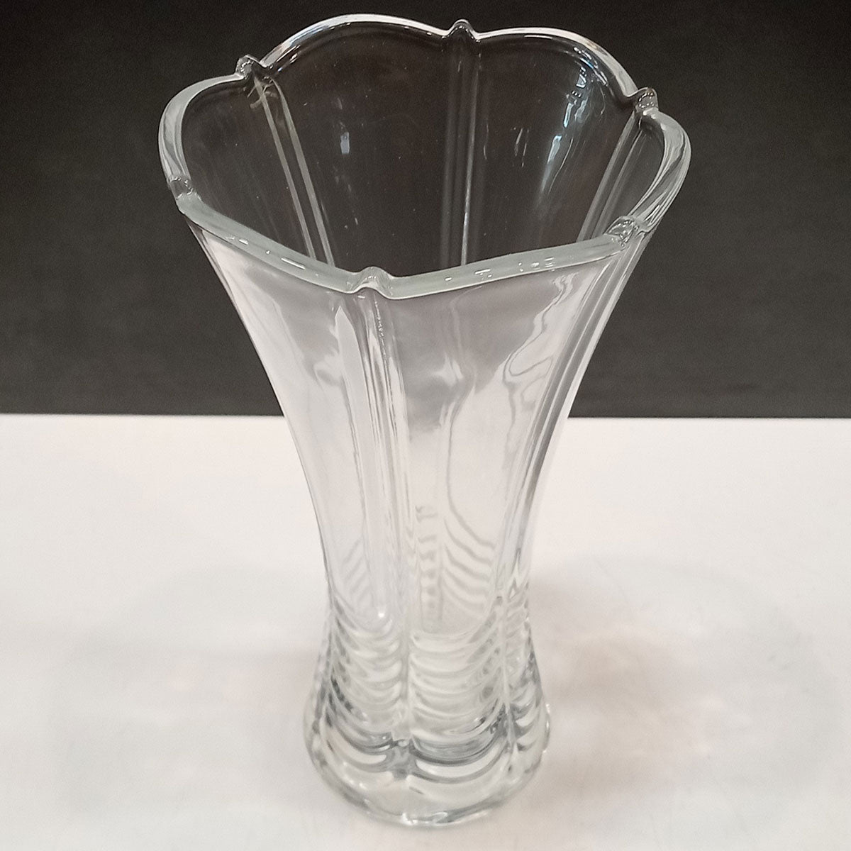 Vaso de Vidro Transparente Brine 23x13cm para Flores e Decoração