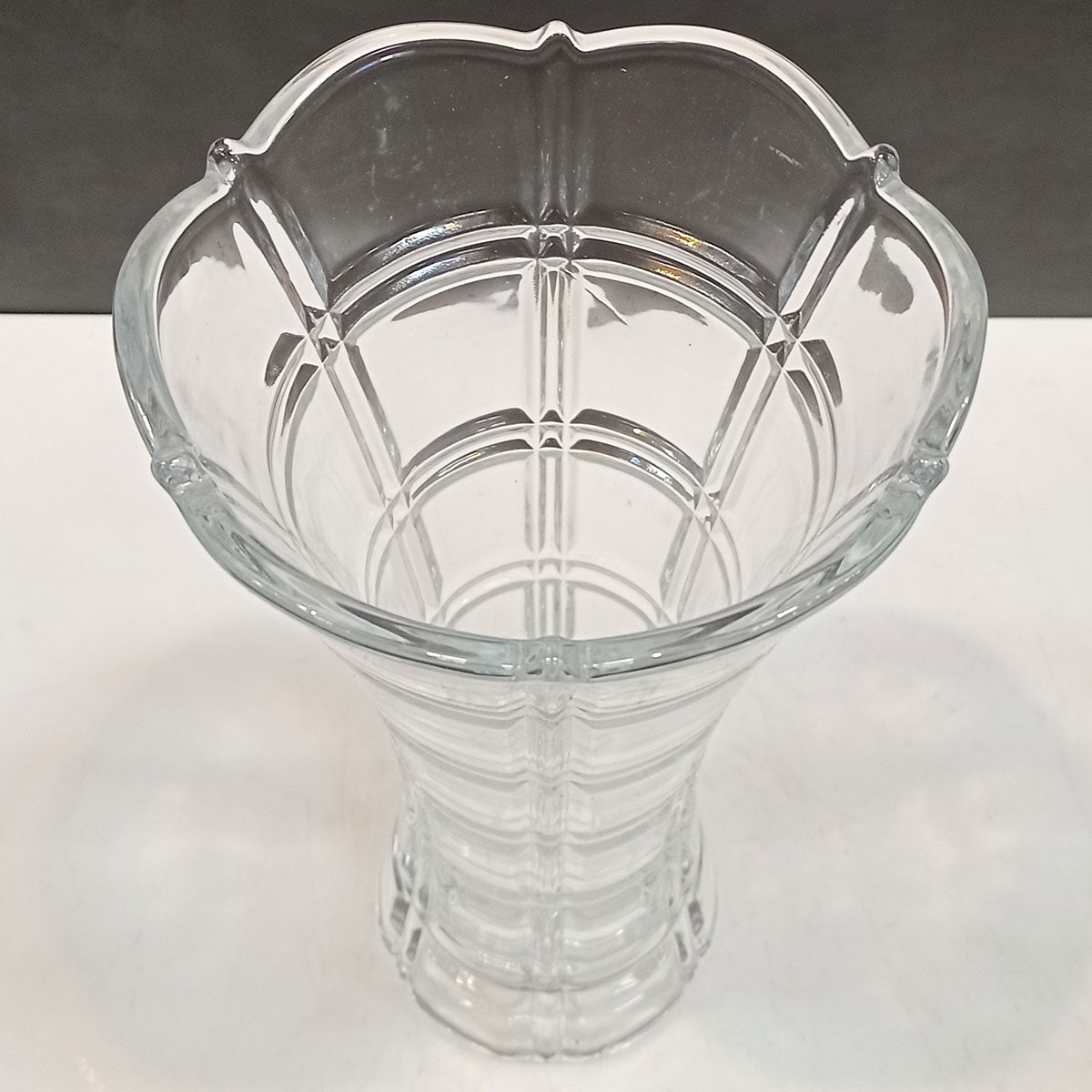 Vaso Lanna de Vidro Transparente 23x13cm - Decorativo Elegante