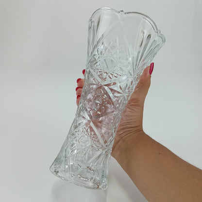 Vaso de Vidro Transparente Lilie 23x13cm para Decoração