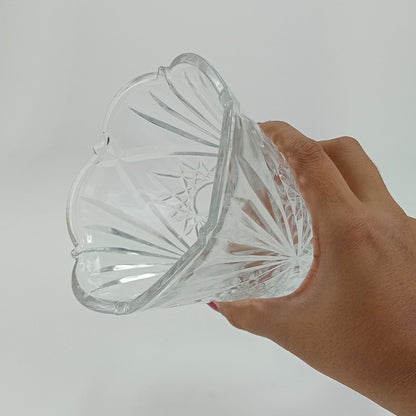 Vaso de Vidro Transparente Lilie 23x13cm para Decoração