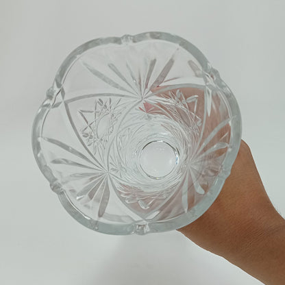 Vaso de Vidro Transparente Lilie 23x13cm para Decoração