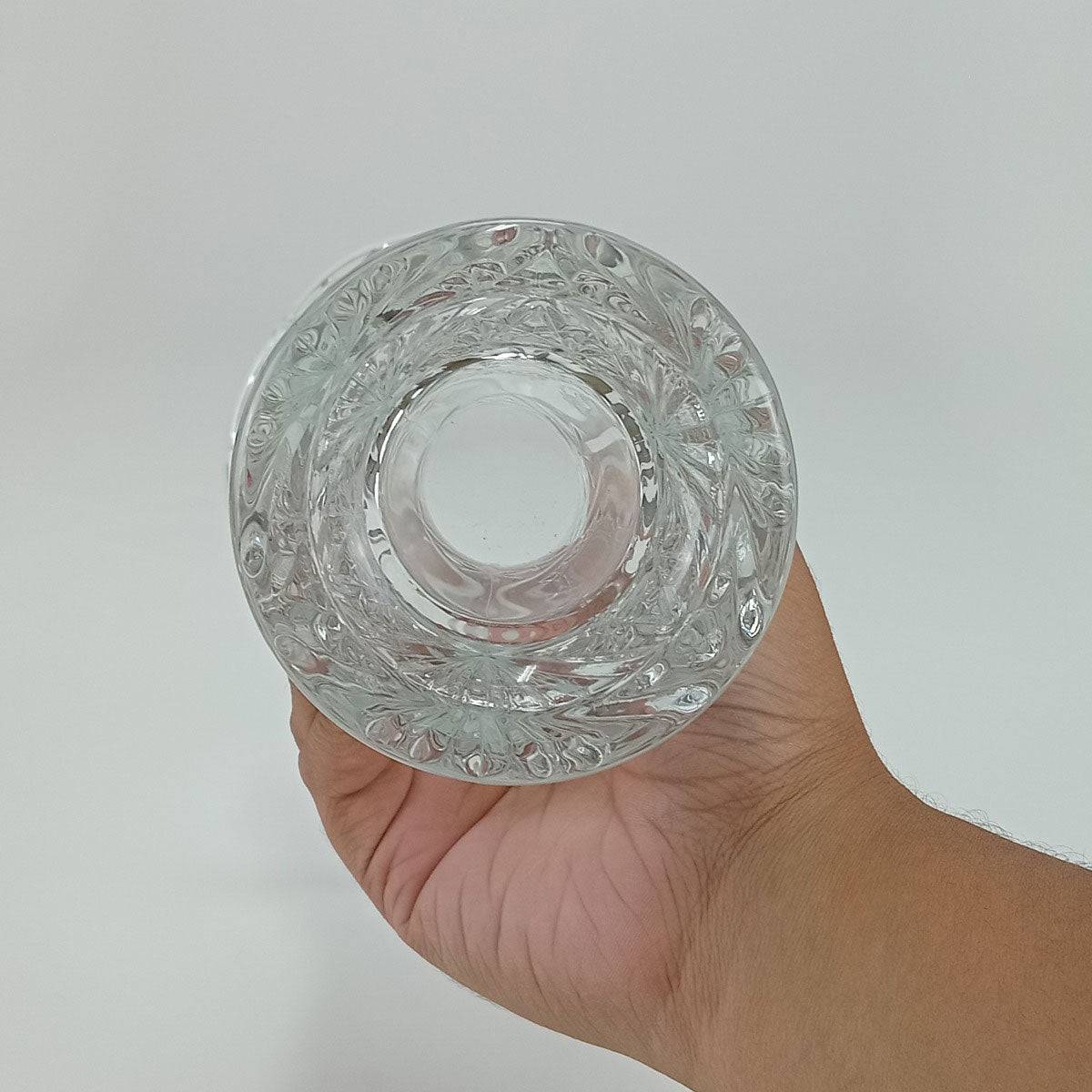 Vaso de Vidro Transparente Lilie 23x13cm para Decoração