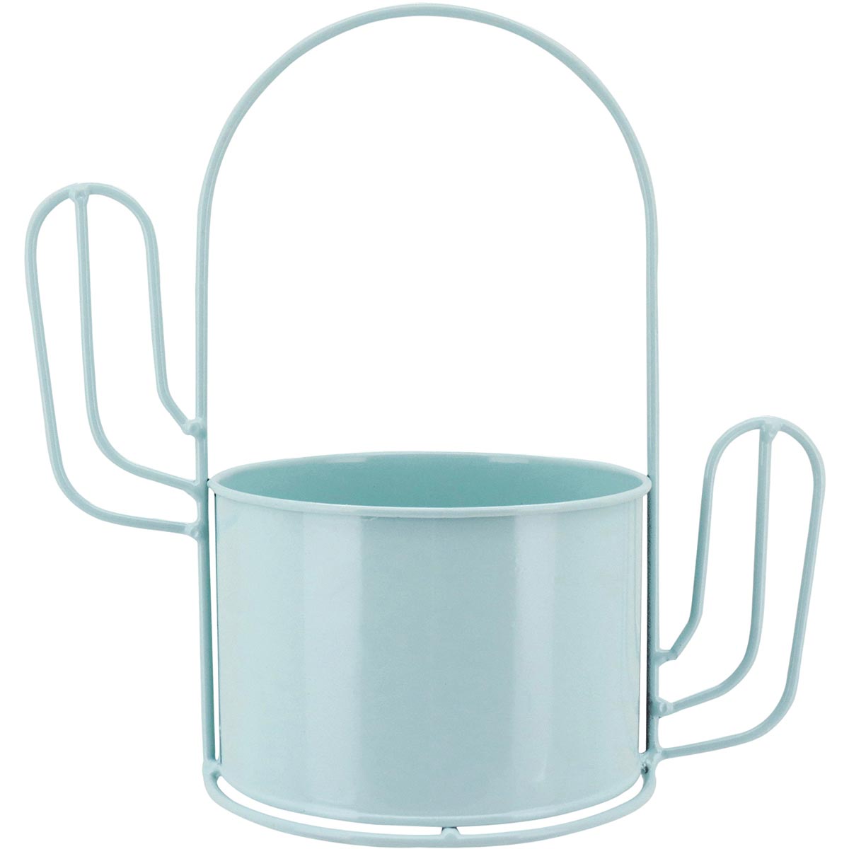 Cachepô Metal Azul Garden Cacto 23x24x13cm para Plantas