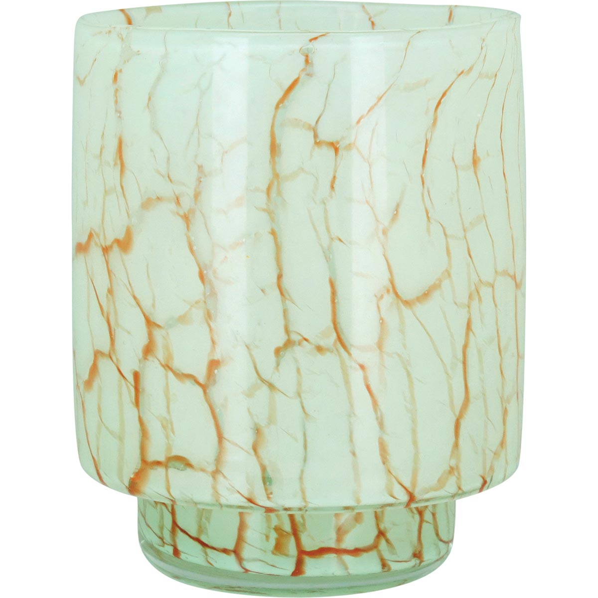 Vaso de Vidro Verde Nyx 22x18cm para Decoração de Ambientes