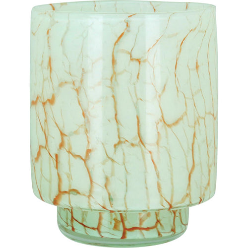 Vaso de Vidro Verde Nyx 22x18cm para Decoração de Ambientes