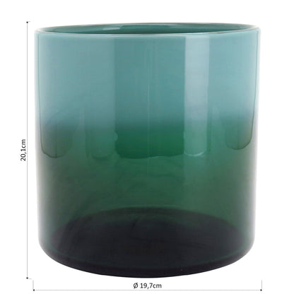 Vaso Decorativo Allina Vidro Verde 20x20cm Artesanal