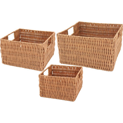 Cesta Organizadora Decorativa Dorothy Plástico Natural para Casa