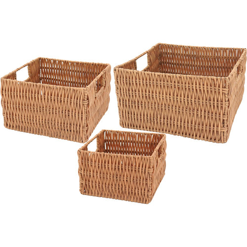 Cesta Organizadora Decorativa Dorothy Plástico Natural para Casa