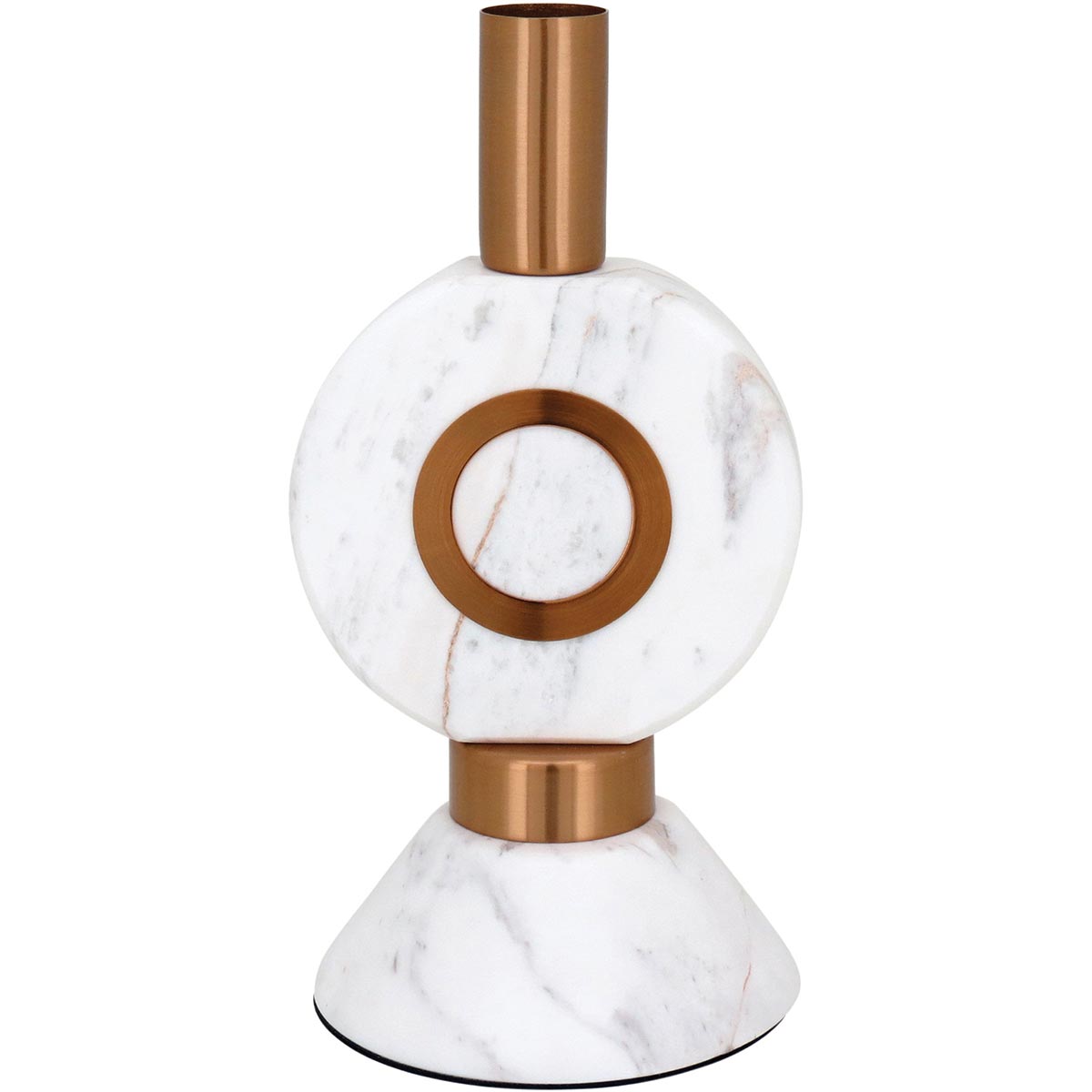 Castiçal de Mármore Fête 24cm Cobre - Elegância para Decoração