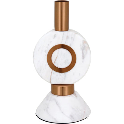 Castiçal de Mármore Fête 24cm Cobre - Elegância para Decoração